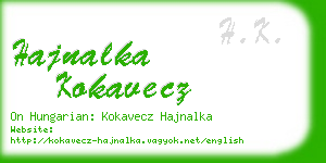 hajnalka kokavecz business card